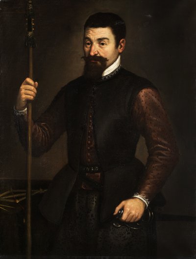 Portrait of a General with Sword, Lance, and Surveying Instrument by Unbekannt Unbekannt